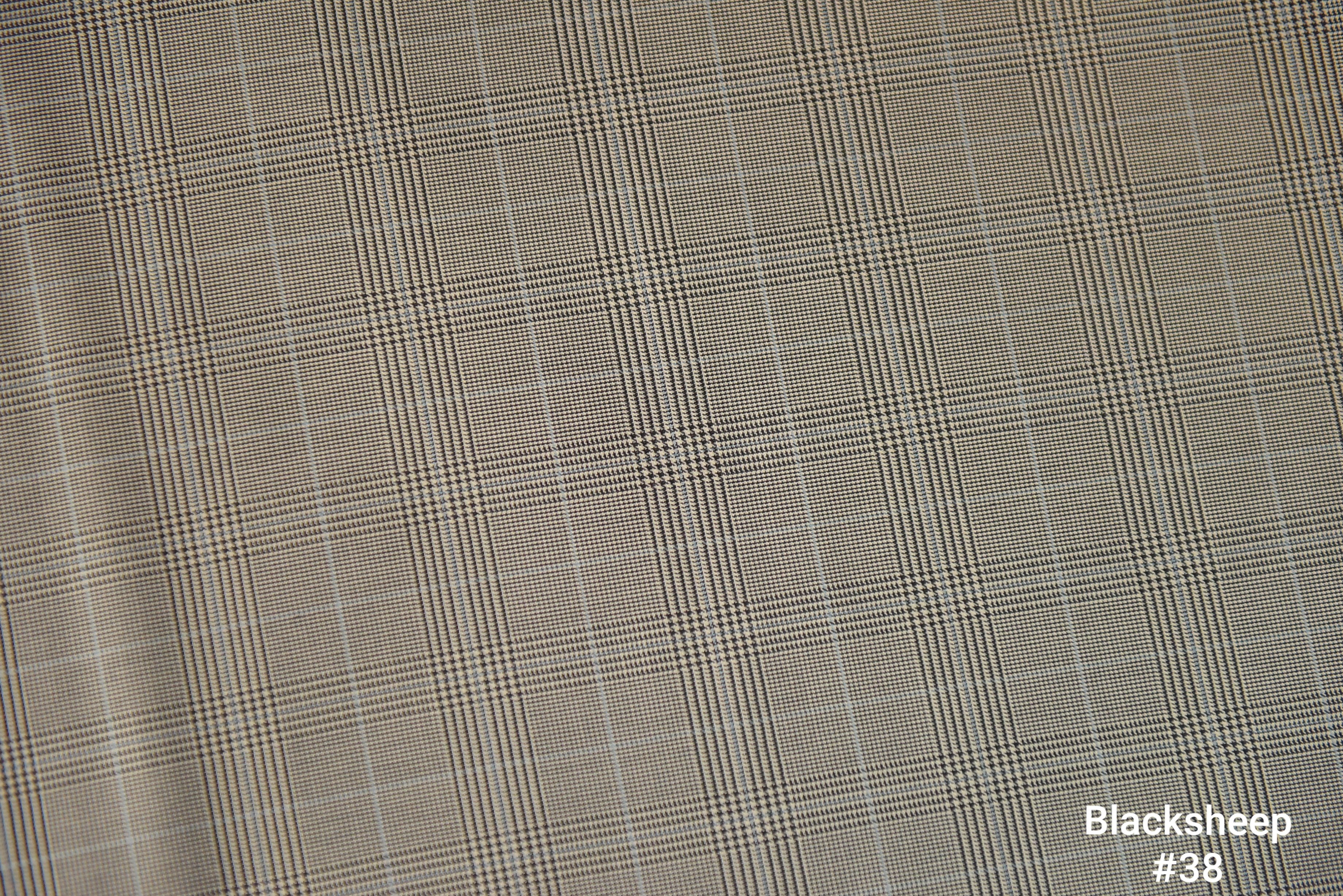 Light Grey Glen Check Wool Blend Trousers