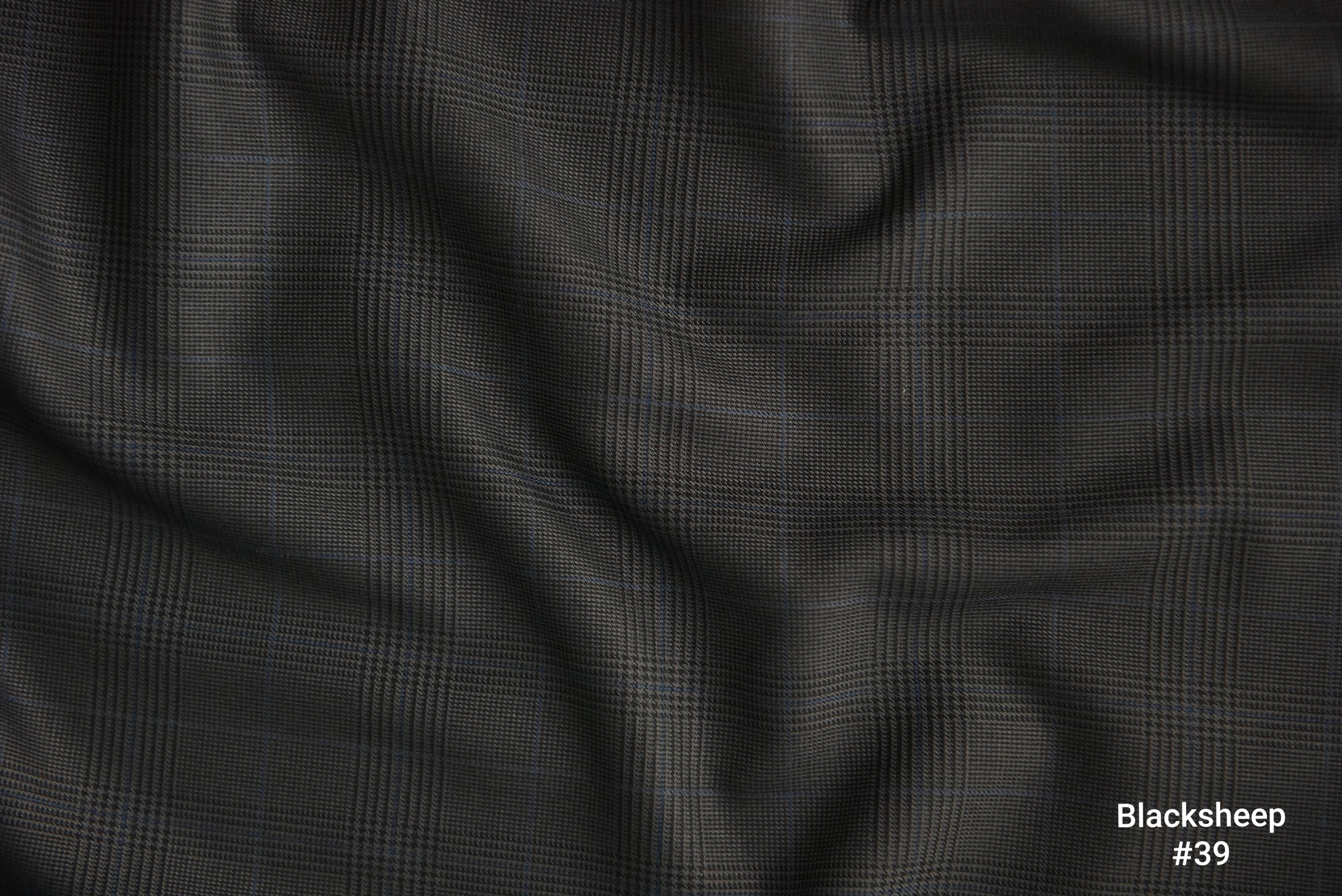 Charcoal Glen Check Wool Blend Trousers