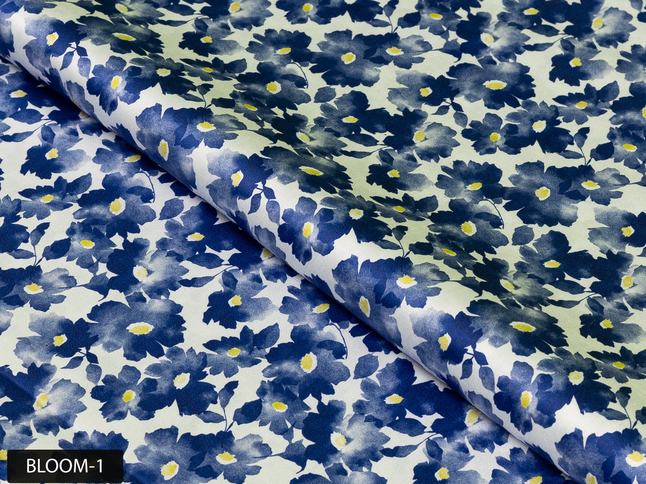 Navy Watercolor Floral Print Shirt
