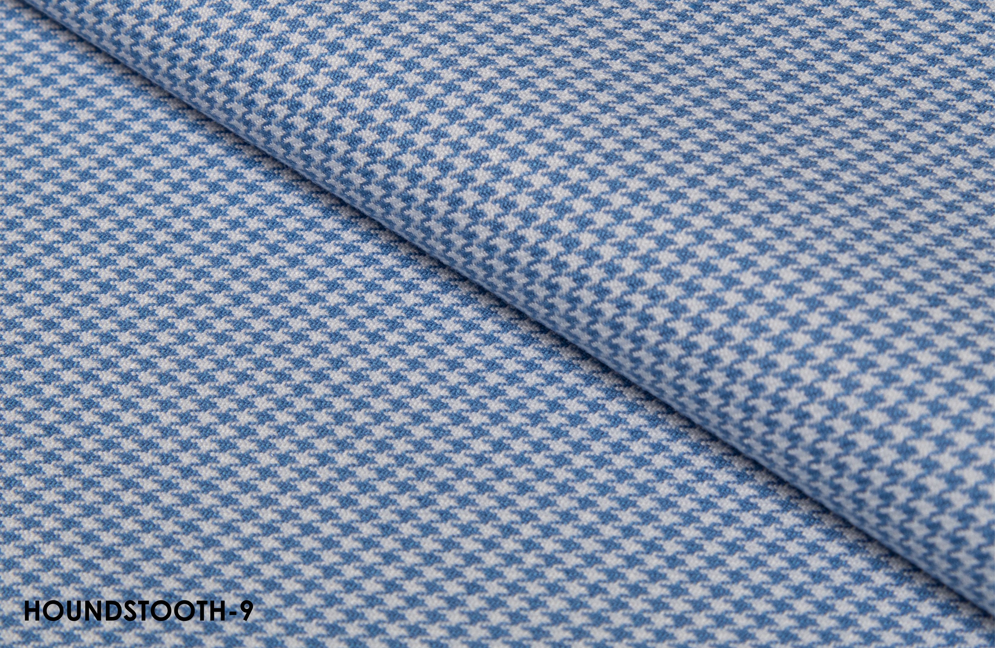 Light Blue and White Houndstooth Suit