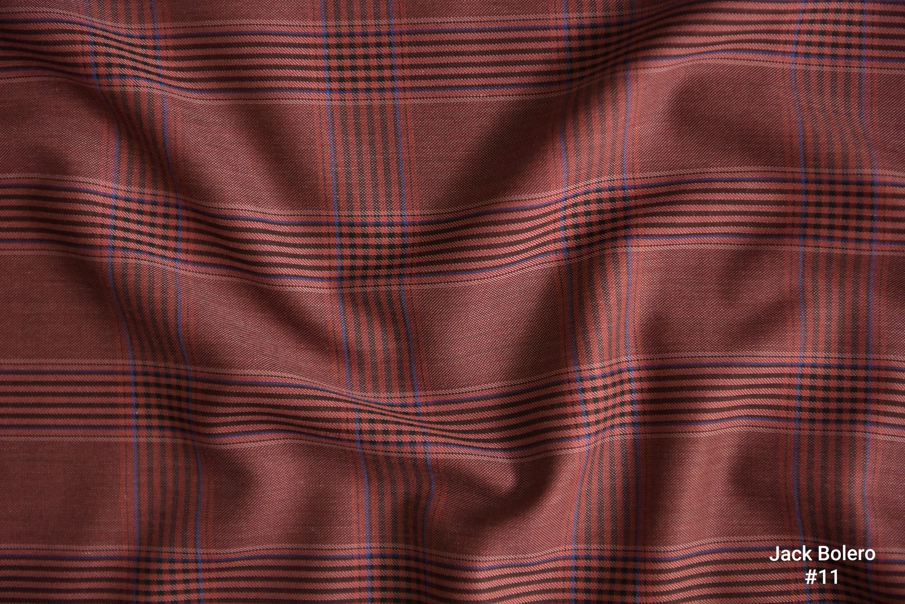 Russet Glen Check Suit with Navy Accents