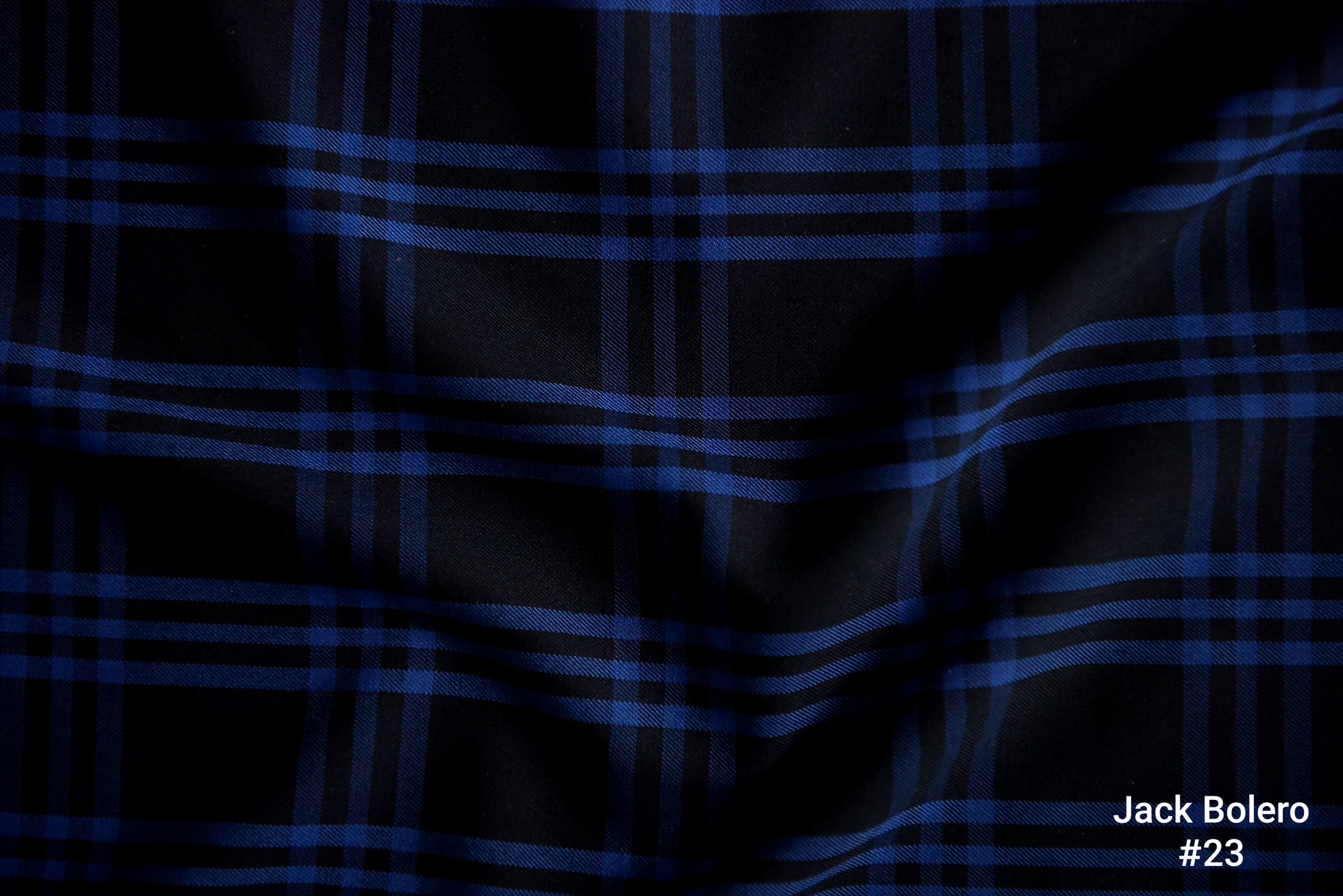 Black Plaid Blazer with Royal Blue Lines